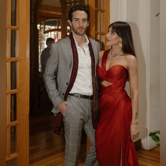 Maria Lucia Hohan Amelia Silk Red Dress - Picture 10 of 12